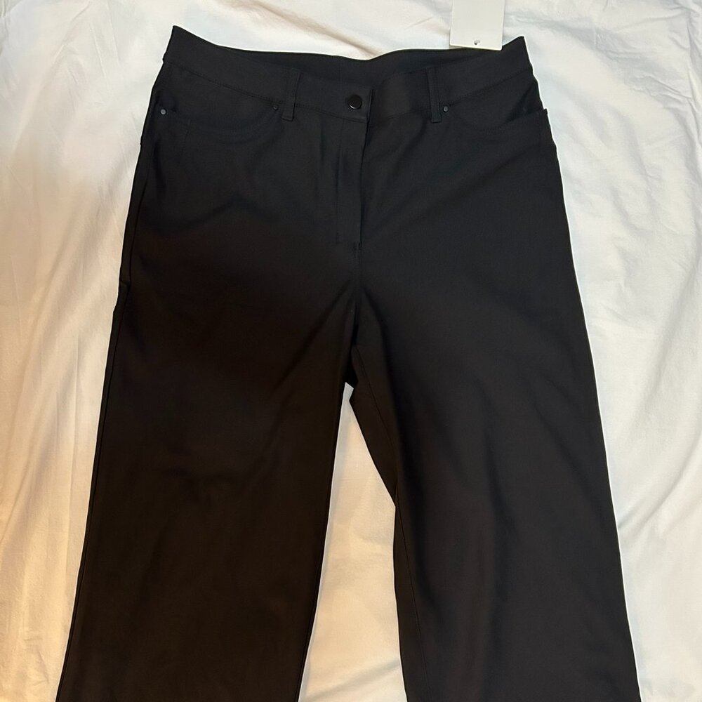 Lululemon NWT Women's Black City Sleek Utilitech Extra-Wide-Leg Pants Size 33